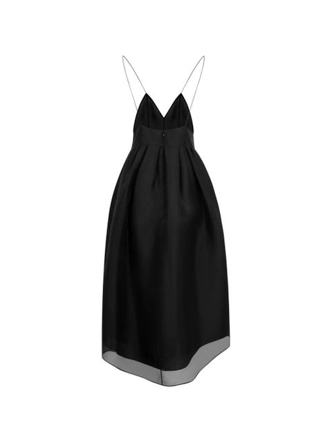 KHAITE Colette V-neck midi dress - Black - zdjęcie produktu nr 2