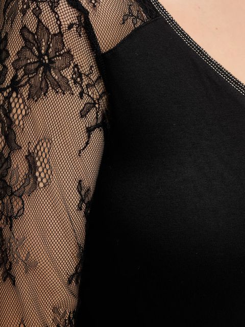 Morgan bluzka damska kolor czarny gładka TSABINE