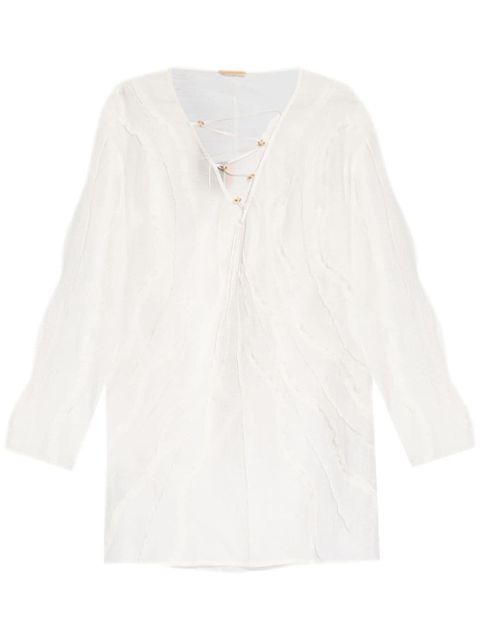 Cult Gaia Shemariah wave-pattern cover-up dress - White
