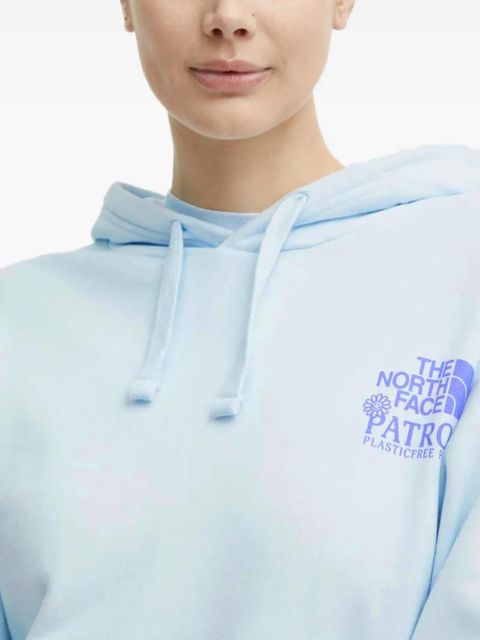The North Face hooded graphic print sweater - Blue