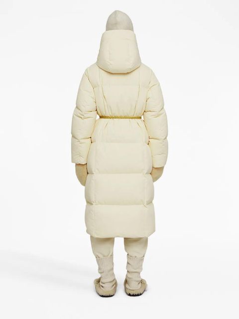 Jil Sander hooded quilted down coat - White