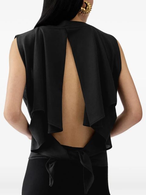 Jacquemus Marcel open-back blouse - Black