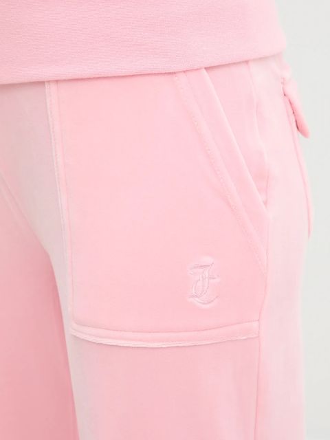 Juicy Couture spodnie dresowe kolor różowy gładkie JCSEBJ001