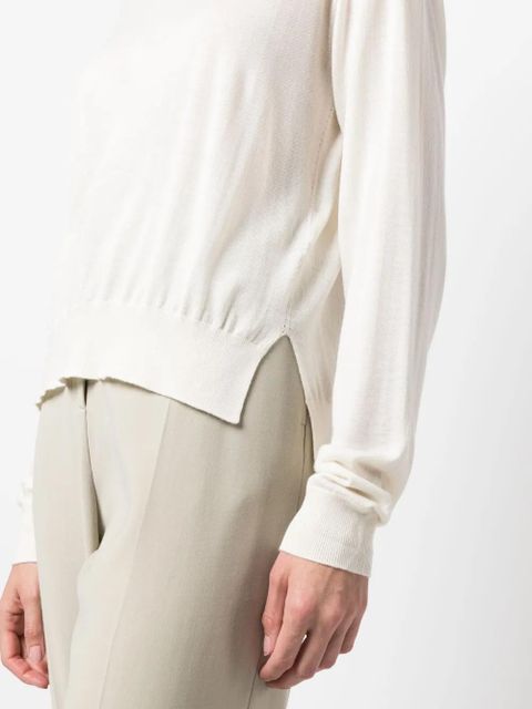 Jil Sander ribbed crew neck jumper - White - zdjęcie produktu nr 2