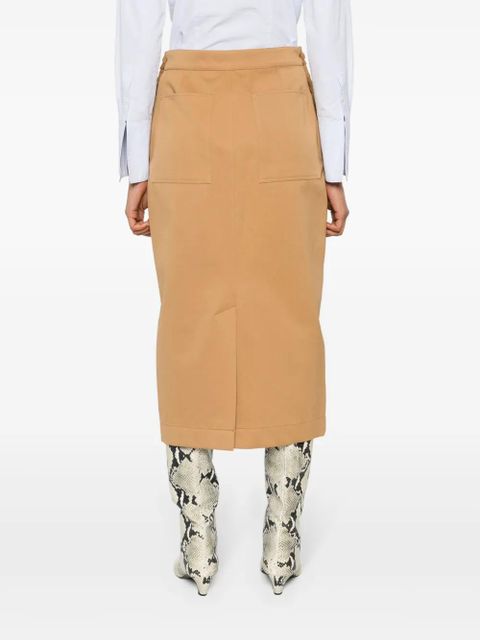 Max Mara Cresta cotton pencil skirt - Brown