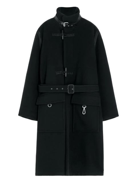 LEMAIRE belted toggle-fastening coat - Black - zdjęcie produktu nr 1