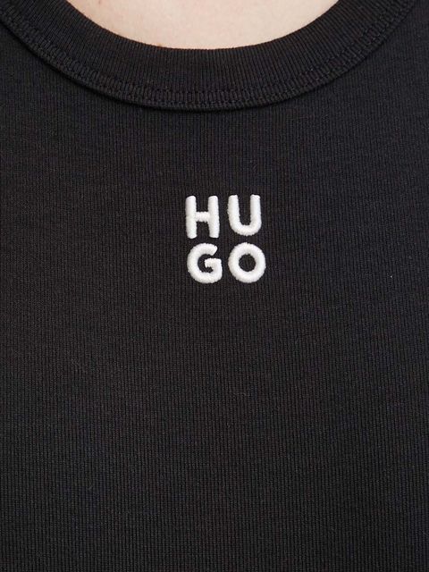 HUGO t-shirt damski kolor czarny 50512000