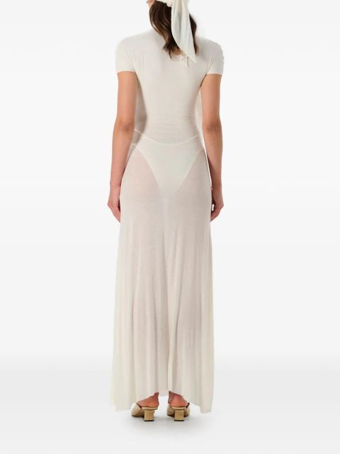 MANURÍ Mia button-detail maxi dress - White - zdjęcie produktu nr 2