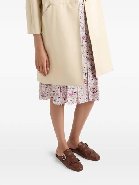 Prada floral-print georgette dress - Neutrals