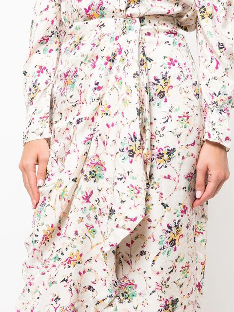 MARANT ÉTOILE Berthe floral-print skirt - Neutrals - zdjęcie produktu nr 2