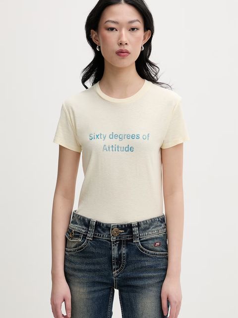 Miss Sixty T-shirt damski z bawełną - zdjęcie produktu nr 1