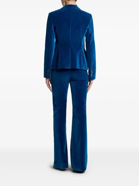 ETRO single-breasted velvet blazer - Blue