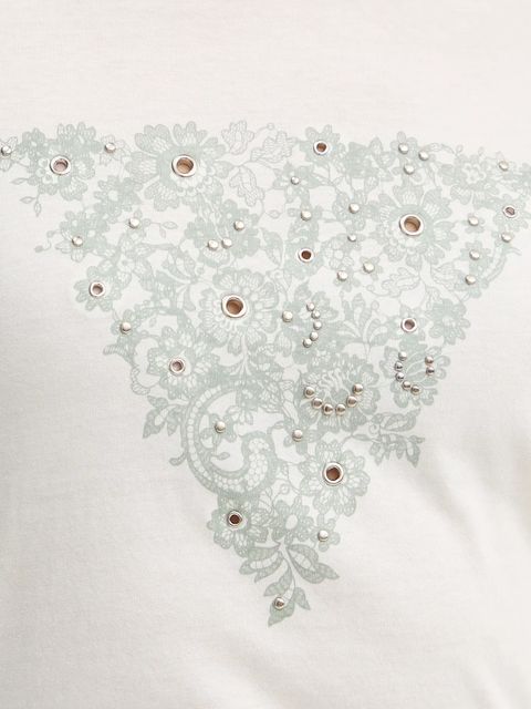 Guess t-shirt bawełniany damski kolor beżowy W5BI34 K9RM1