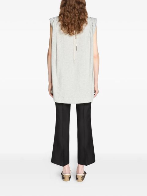 DRIES VAN NOTEN loose sleeveless T-shirt - Grey