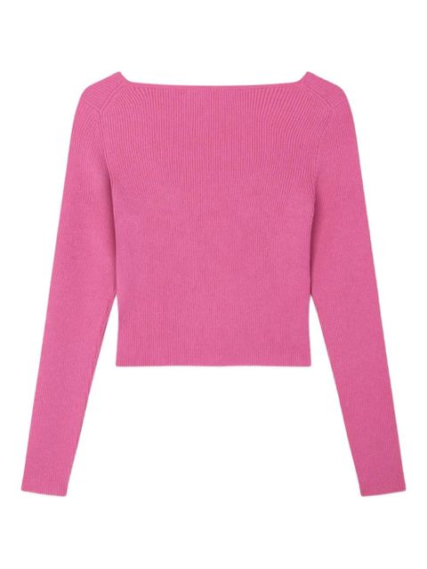 Versace Safety Pin ribbed-knit cardigan - Pink - zdjęcie produktu nr 2
