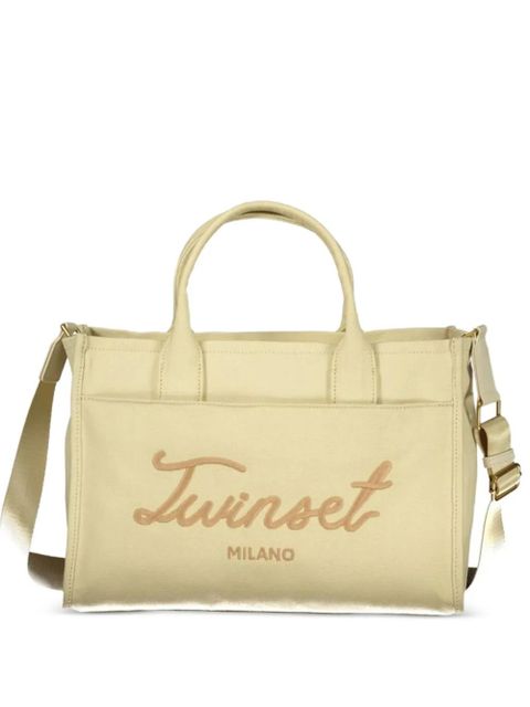 TWINSET logo-embroidered tote bag - Neutrals - zdjęcie produktu nr 1