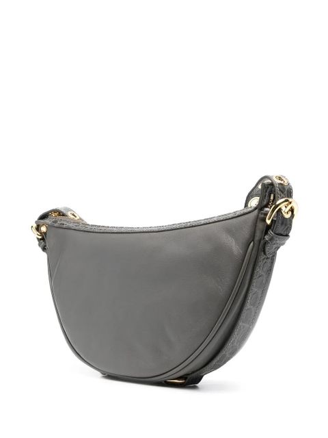 BY FAR zip-up curved shoulder bag - Grey