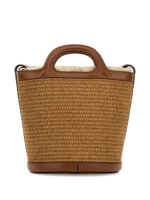 Marni small Tropicalia flower-embroidered bucket bag - Brown - zdjęcie produktu nr 2