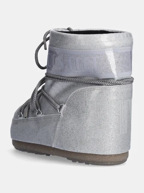 Moon Boot śniegowce MB ICON LOW GLITTER kolor srebrny 80D1409440 H001