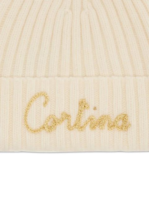 MC2 Saint Barth pom-pom ribbed beanie - Neutrals - zdjęcie produktu nr 2