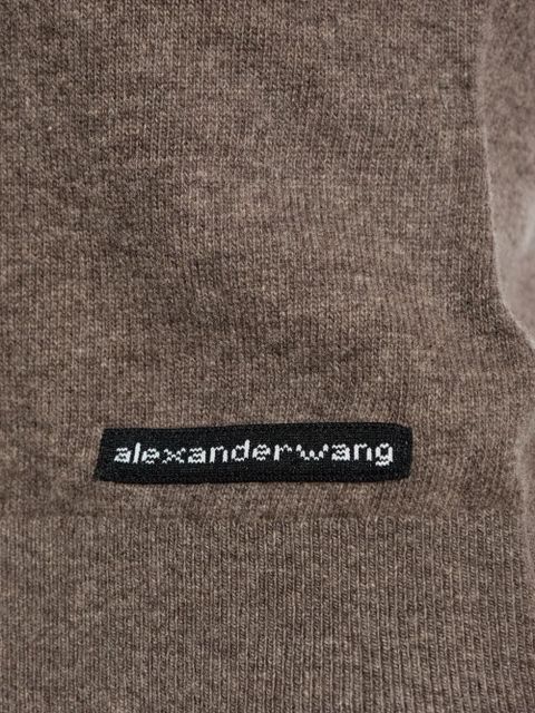 Alexander Wang logo-label knitted top - Brown