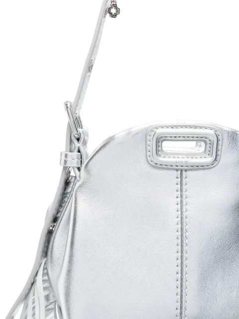 Maje Miss M metallic micro bag - Silver