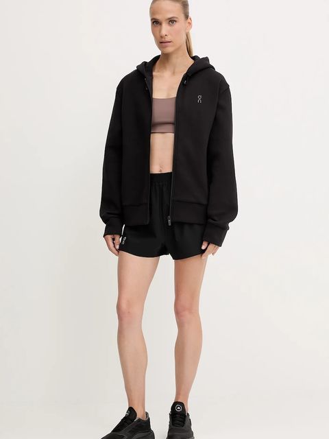 On szorty treningowe damskie kolor czarny gładkie high waist 1WF10330553 - zdjęcie produktu nr 2