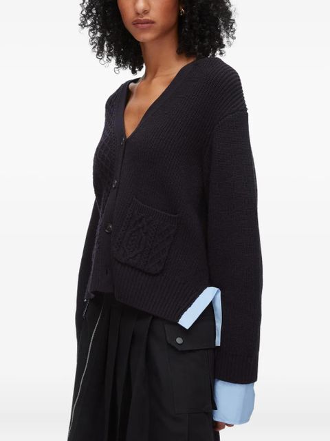 3.1 Phillip Lim long-sleeve cable-knit cardigan - Black