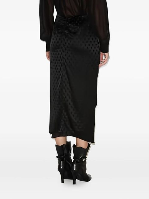 ISABEL MARANT Breen polka-dot draped skirt - Black