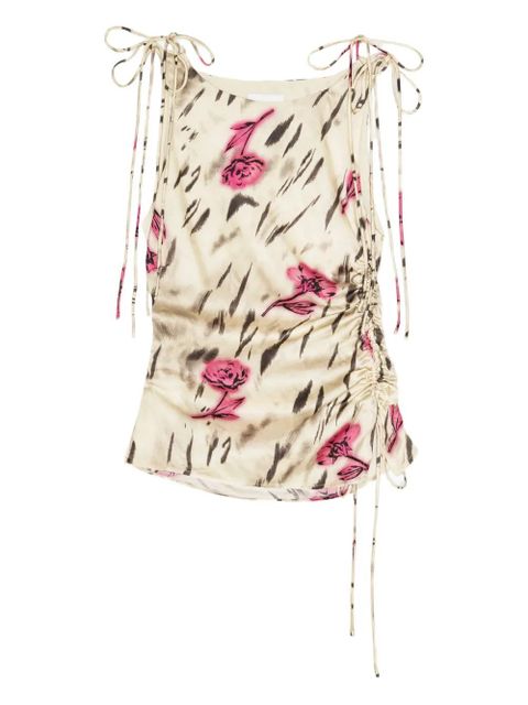 GANNI floral-print blouse - Neutrals - zdjęcie produktu nr 1