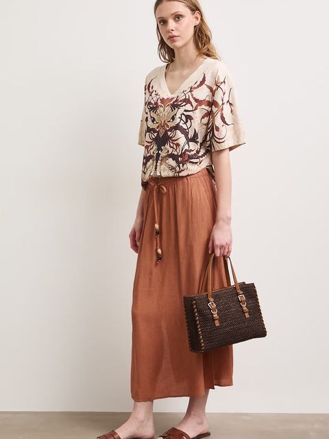 Medicine spódnica trapezowa z wiskozą - zdjęcie produktu nr 1