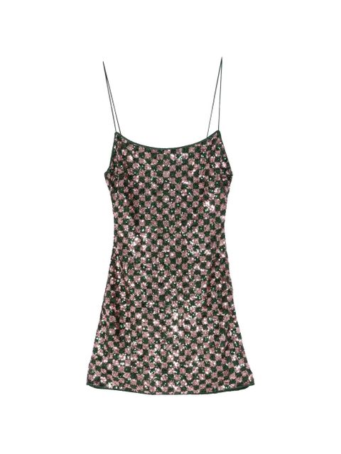 Oséree sequin-pattern mini dress - Green - zdjęcie produktu nr 1