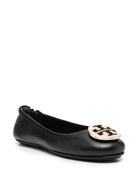 Tory Burch Minnie travel ballerina shoes - Black