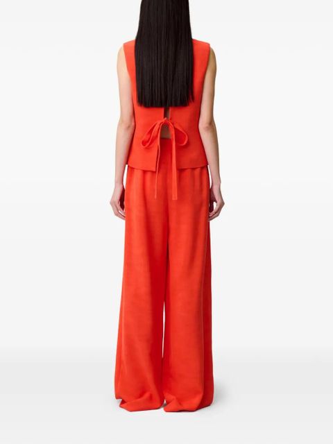 Claudie Pierlot button-fastening tie-back waistcoat - Orange