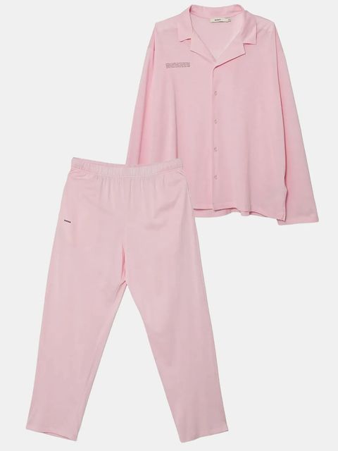 Pangaia piżama bawełniana damska kolor różowy bawełniana 10002462 - zdjęcie produktu nr 1