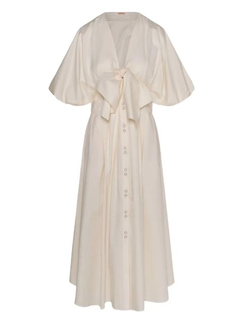 Johanna Ortiz Endless Spring bow-button dress - Neutrals - zdjęcie produktu nr 1