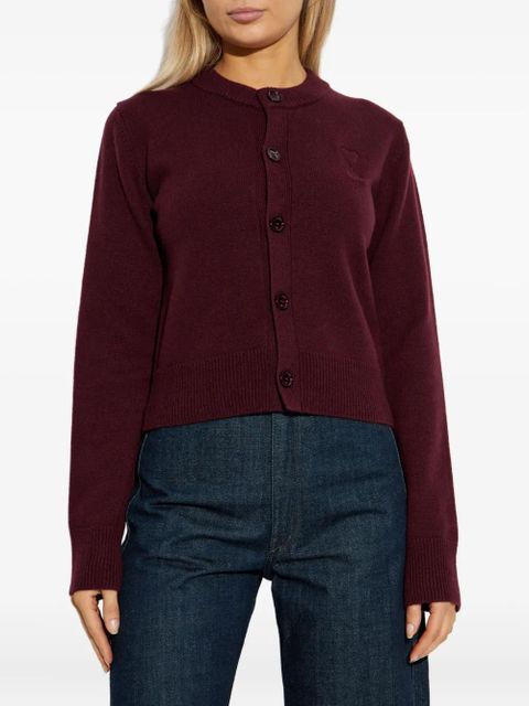 AMI Paris button embroidered cardigan