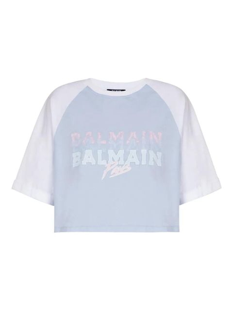 Balmain cropped T-shirt - White - zdjęcie produktu nr 1