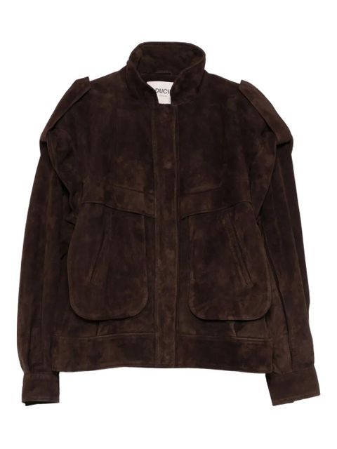 ducie stud-fastening suede jacket - Brown - zdjęcie produktu nr 1