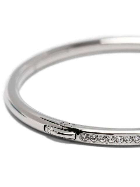 Swarovski mixed-cuts heart bangle - Silver