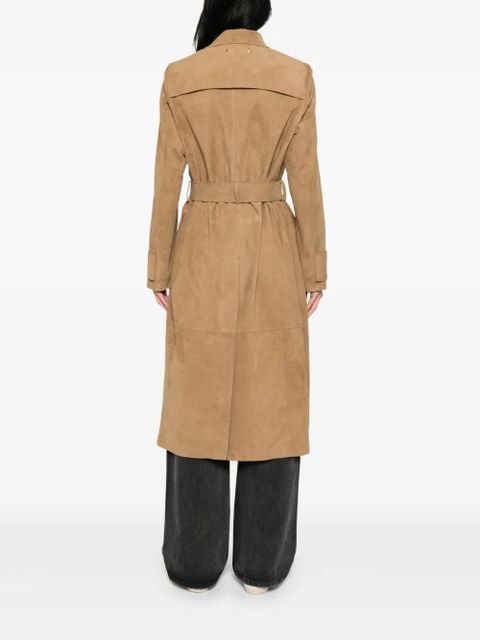 Golden Goose belted suede coat - Neutrals