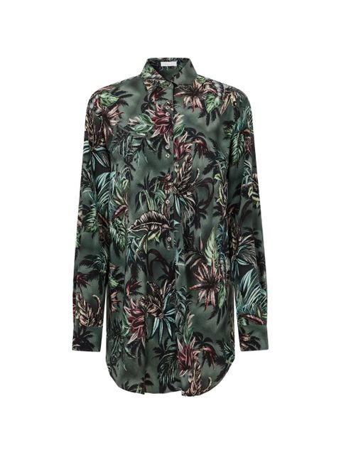 Rabanne floral-printed silk shirt - Green - zdjęcie produktu nr 1