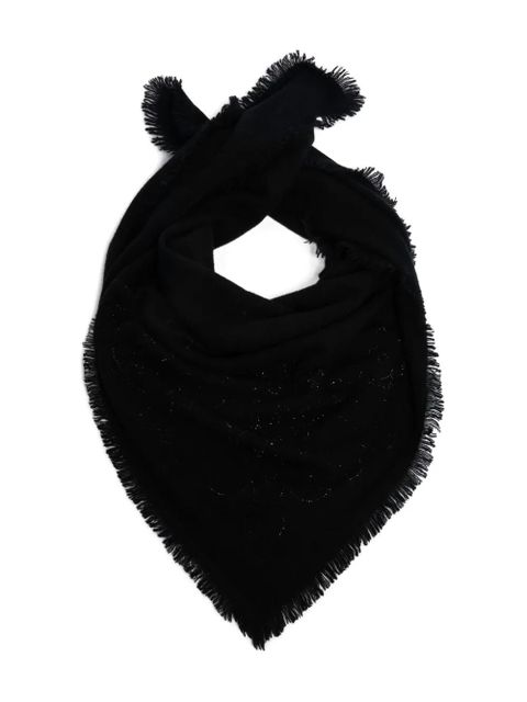 Zadig&Voltaire Stevie Strass fringed scarf - Black