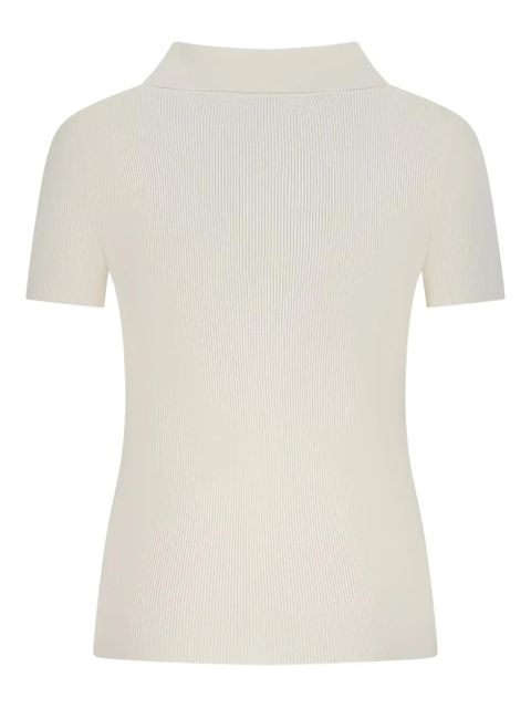 Max Mara V-neck ribbed top - Neutrals