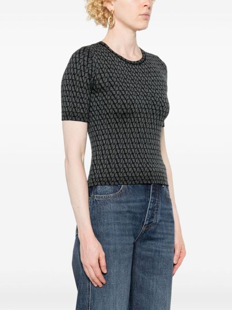 Valentino Garavani Toile Iconographe knitted top - Grey