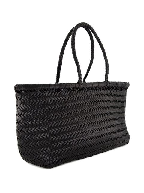 DRAGON DIFFUSION big Triple Jump woven leather tote bag - Black