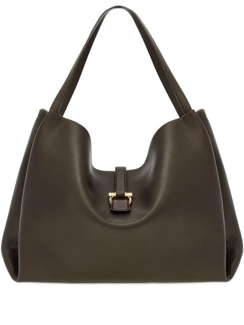 Ferragamo leather tote bag - Grey - zdjęcie produktu nr 1