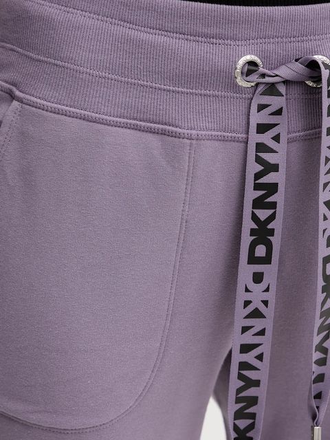 Dkny spodnie dresowe damskie kolor fioletowy gładkie DP5P3496