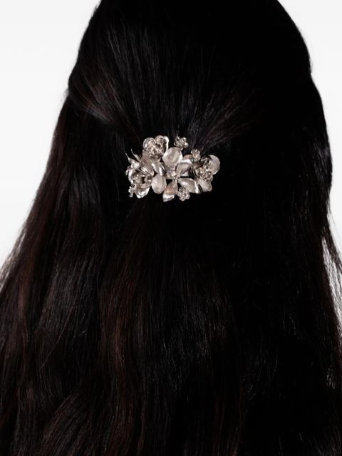 Jennifer Behr floral orinda hair pin - Silver
