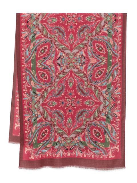 ETRO paisley-pattern wool scarf - Pink - zdjęcie produktu nr 1